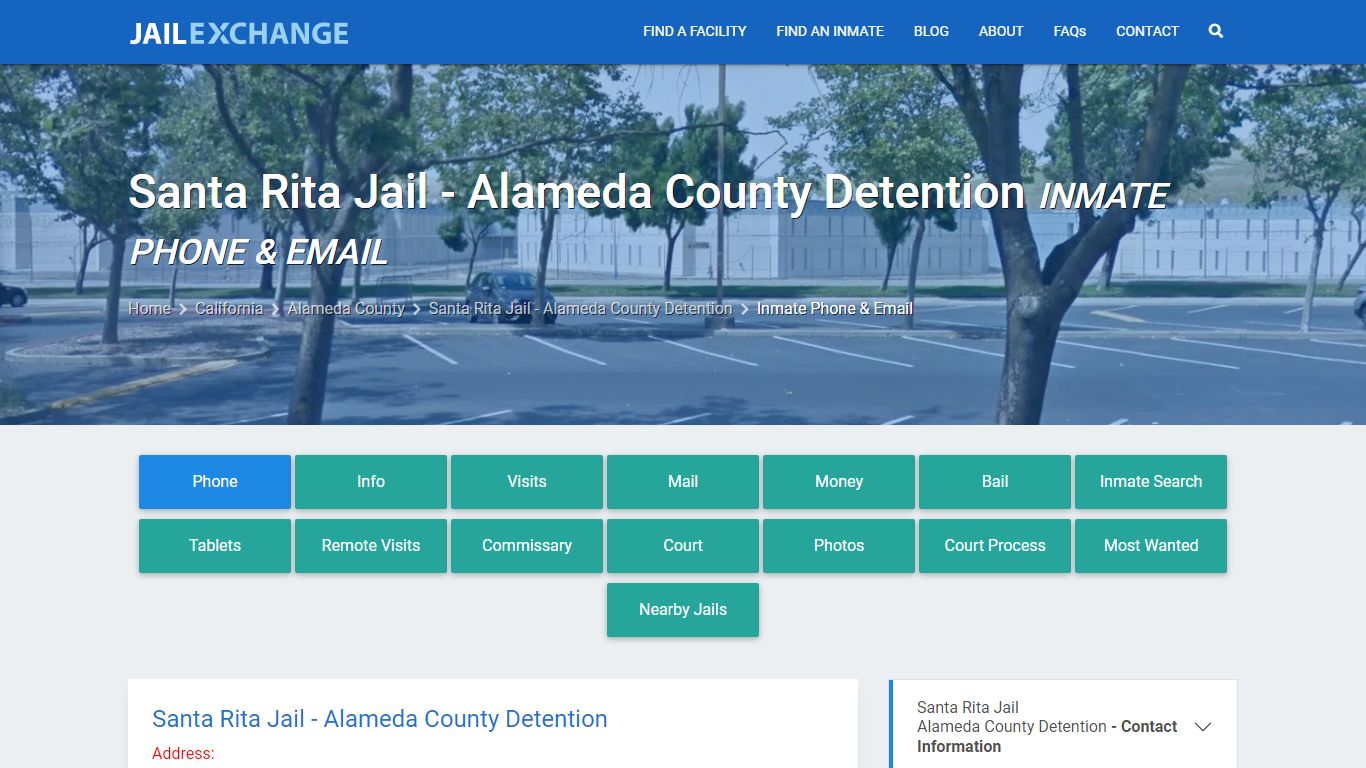 Inmate Phone - Santa Rita Jail - Alameda County Detention, CA